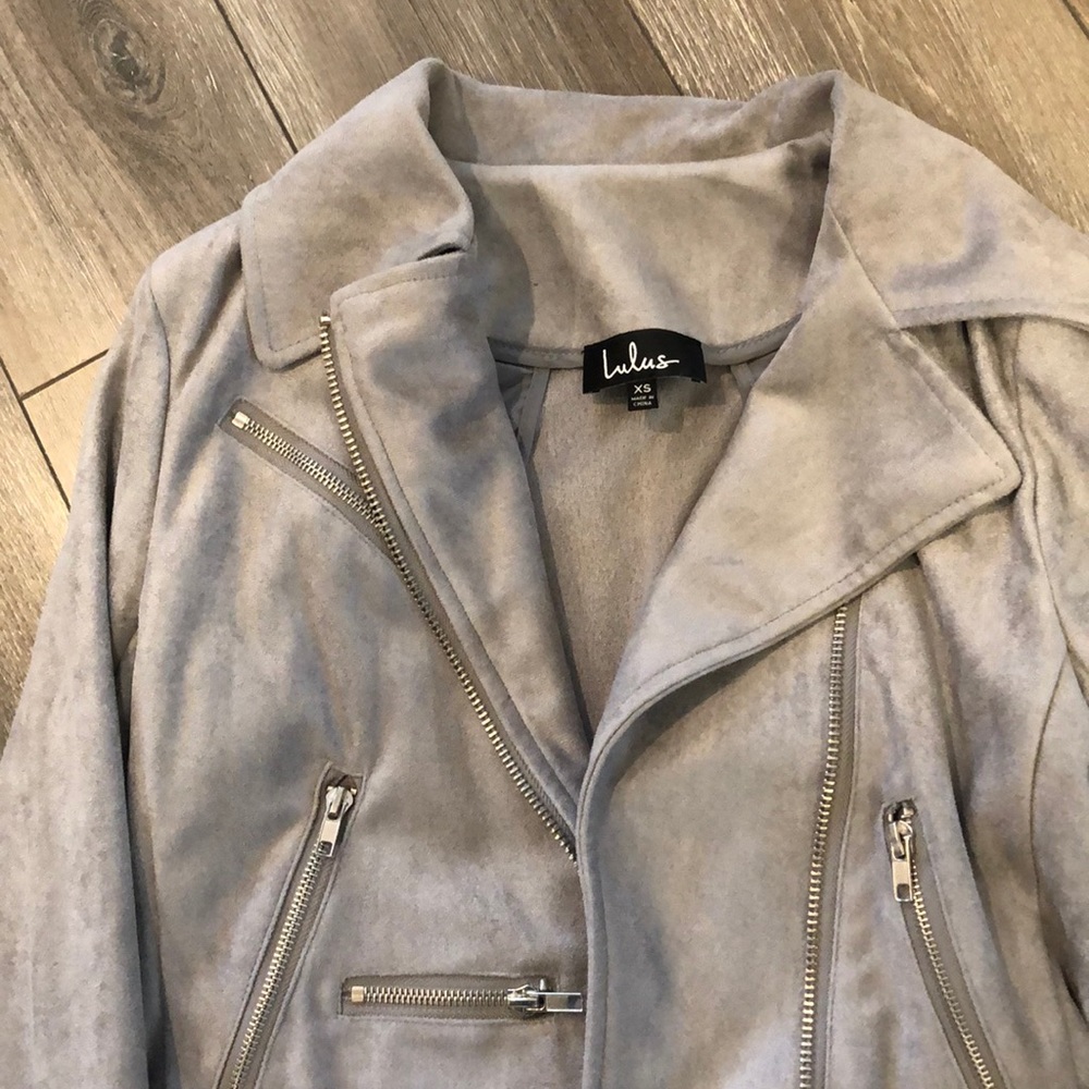 Gray Suede Lulu’s Jacket - image 2